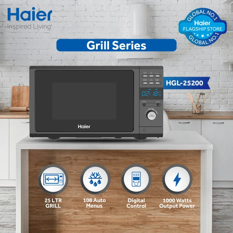 lg_Tfrz6GUhGIkLhgrOXxHJEBRskugPUWcCFaO2BmeE.jpg Haier HGL-25200 25L Microwave Oven With Official Warranty - Image 1