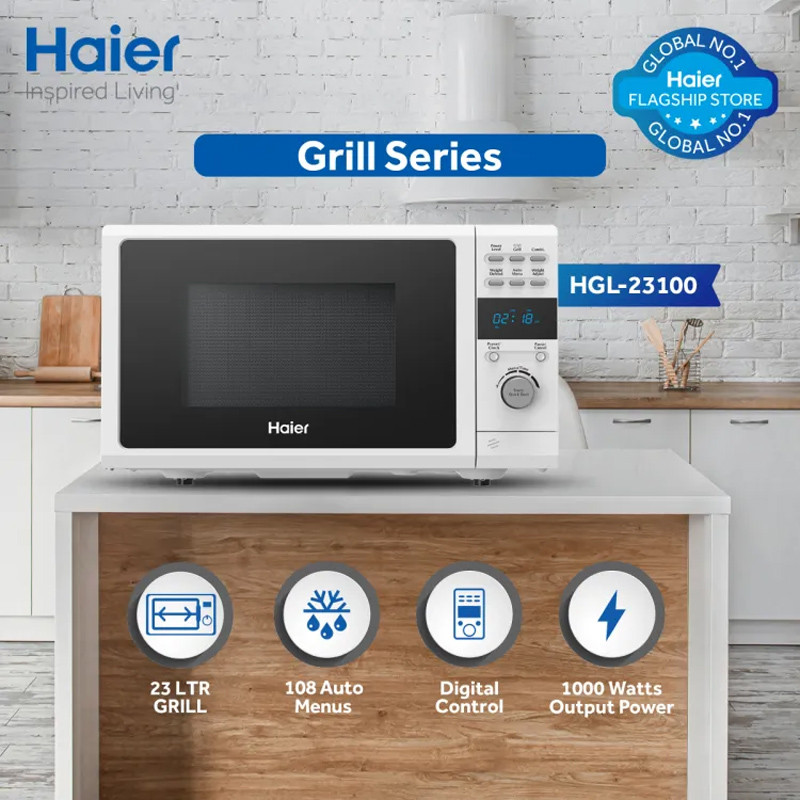 lg_qWPYbilPnBaJMyX3pjMDS84DvF8x4DzwSifKMqOT.jpg Haier HGL-23100 Microwave Oven 23L With Official Warranty - Image 1